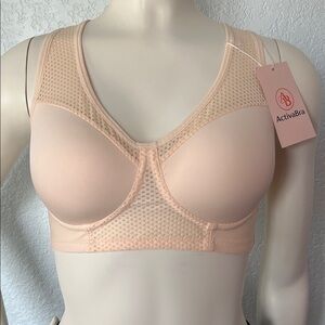Activabra Structured Support Sports Bra Size Medium Molded Cups Mesh Panels